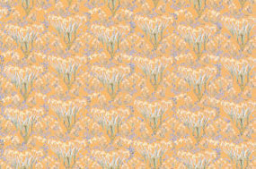 Dollhouse Miniature Wallpaper: Japanese Iris